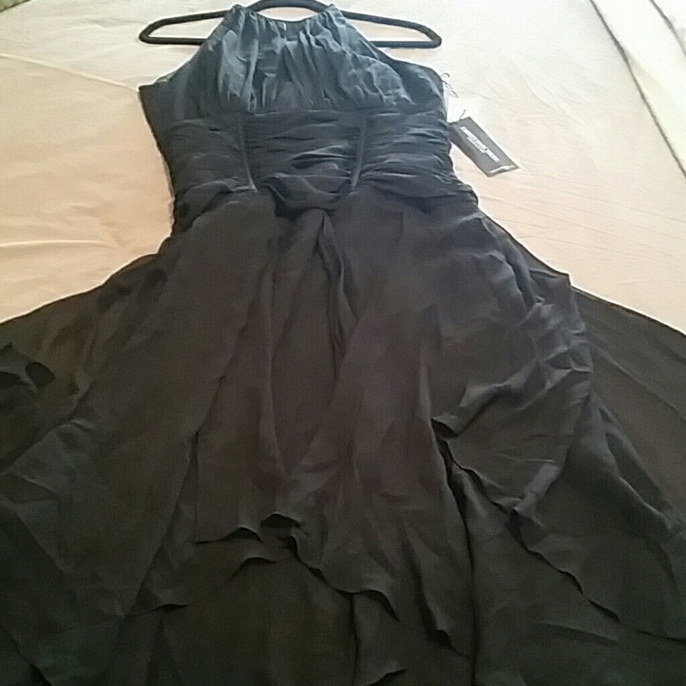 NWT Carmen Marc Valvo blk cocktail dress ☆ quality